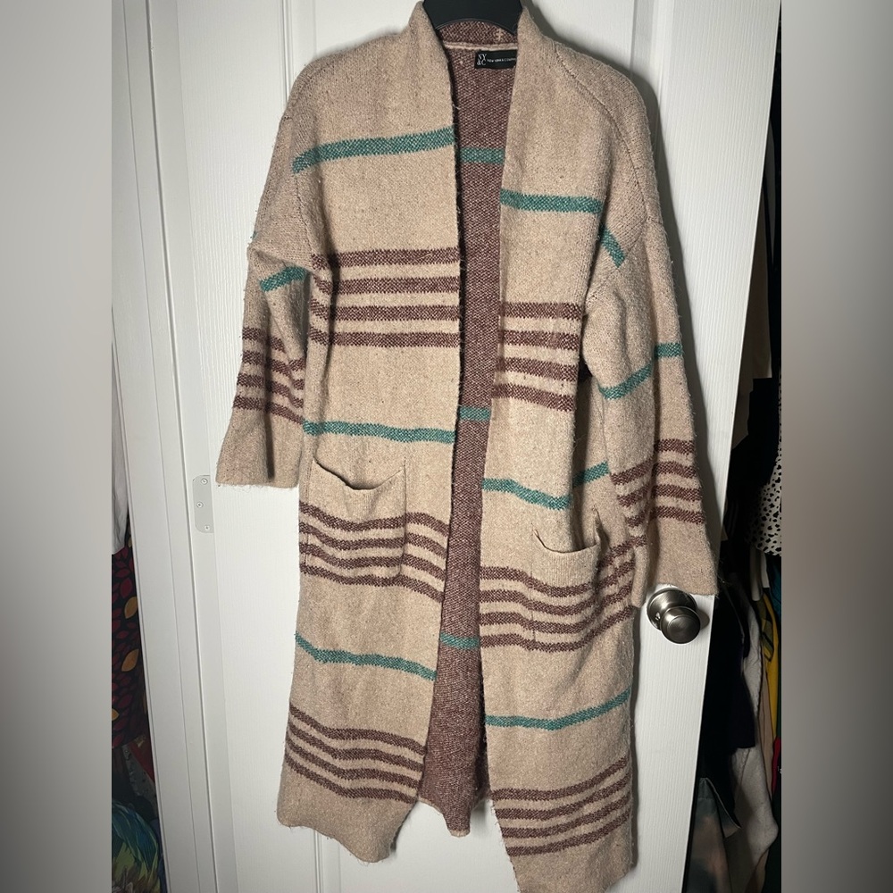 New york&company multicolor sweater cardigan